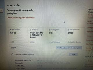 Portátil Asus i7 Blanco