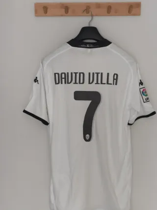 Maglietta calcio retro Valencia CF. Villa 7. XL