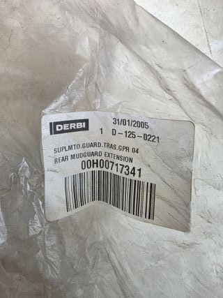 Guardabarros Porta Matrículas Derbi GPR 50 Y 125