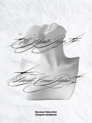 Tatuajes en Barcelona custom tattoo lettering