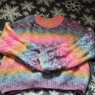 Suéter de punto multicolor