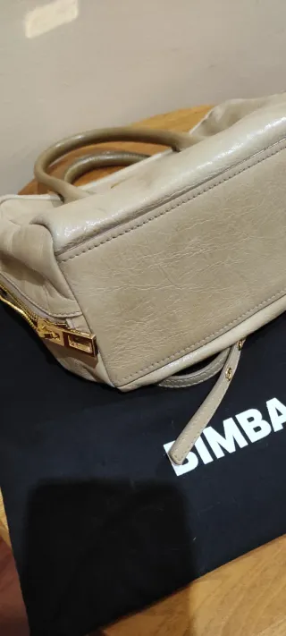 Bolso Bimba y Lola Piel Beige y Dorado