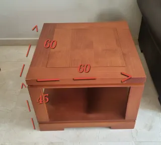 Conjunto Muebles Salón Madera y Tela