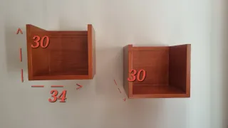 Conjunto Muebles Salón Madera y Tela