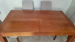 Conjunto Muebles Salón Madera y Tela