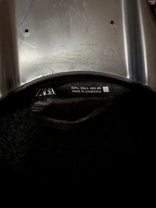 Giacca Zara ecopelle nera