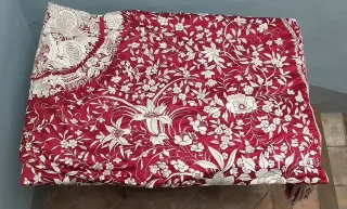 Colcha tipo mantón de Manila. Seda