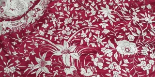 Colcha tipo mantón de Manila. Seda