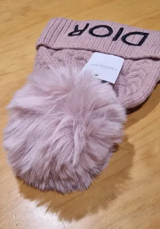 Gorro d!or Rosa con Pompón
