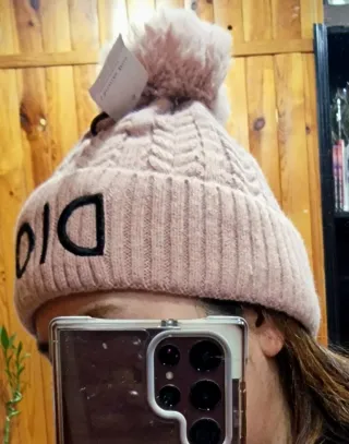 Gorro d!or Rosa con Pompón