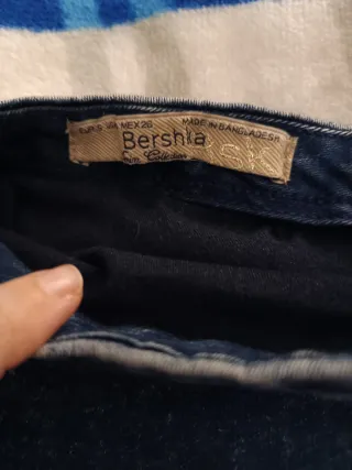 Falda vaquera Bershka azul/gris