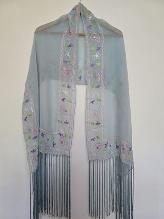 MANTONCILLO BORRADO AZUL PASTEL