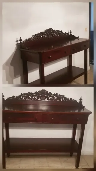 Conjunto comedor caoba de Cuba.En muy buen estado.