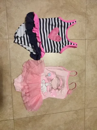 2 Bañadores niña talla 80 cm