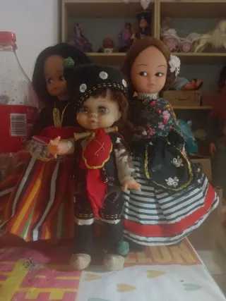 Antiche bambole regionali lotto x 3