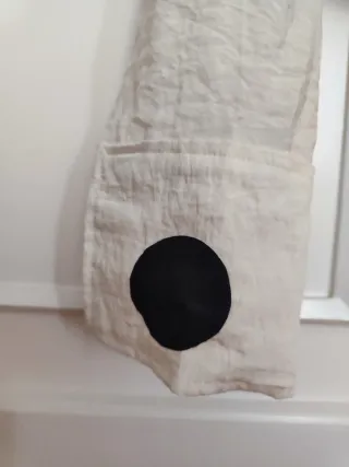 Camisa Beige Lunares Negros