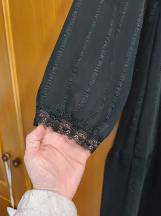 Vestido largo negro mujer