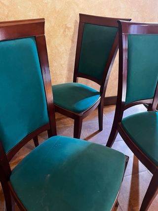 Conjunto mesa y sillas comedor madera