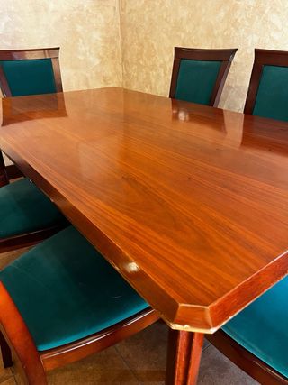 Conjunto mesa y sillas comedor madera