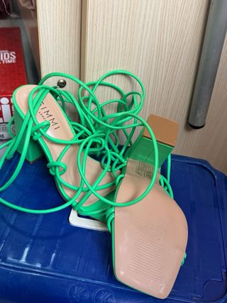 Sandalias SIMMI LONDON verdes atadas talla 36