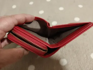 Nuevo Monedero rojo y naranja