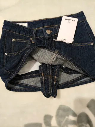 Minifalda pantalón Pull&Bear azul Talla XS/34
