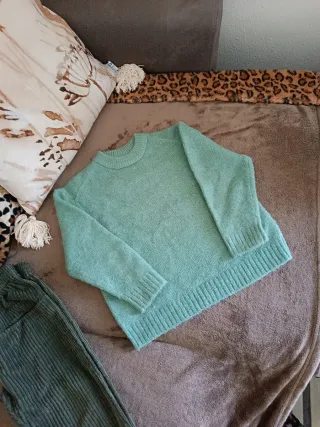Maglione Zara verde  chiaro bimbo girocollo