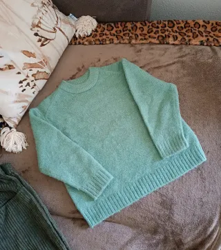 Maglione Zara verde  chiaro bimbo girocollo