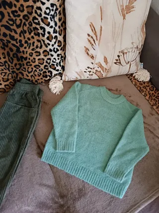 Maglione Zara verde  chiaro bimbo girocollo