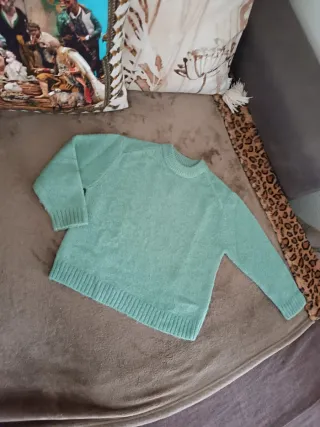 Maglione Zara verde  chiaro bimbo girocollo