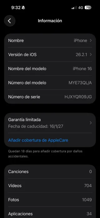 iPhone 16 Negro