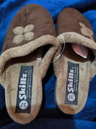 Zapatillas Skills Mujer Talla 37 Marrón