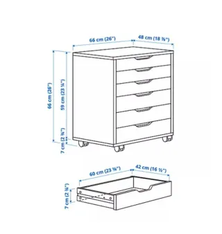 Cajonera Ikea Alex Verde