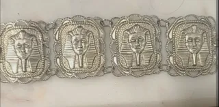 Brazalete estilo egipcio plateado