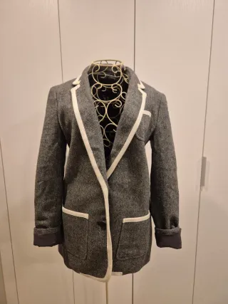 Americana Tweed Gris Banana Republic Elegante