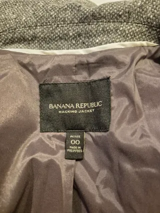 Americana Tweed Gris Banana Republic Elegante