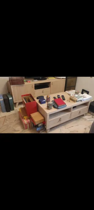 Conjunto mesa baja y aparador Banak madera