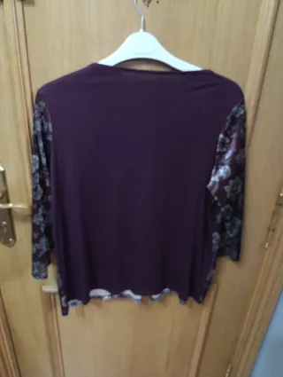 Camiseta encaje estampado floral XL