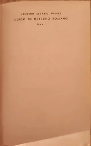 Libro  VINTAGE ​Curso de Derecho Romano ,(1955)