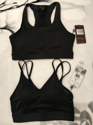 Lote 2 Tops Yoga Born Living Yoga Negro Talla M