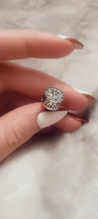 Dije Pandora ORIGINAL Circonitas Moradas y Blancas