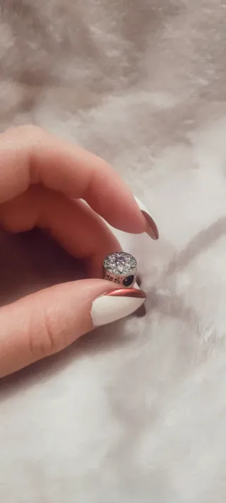 Dije Pandora ORIGINAL Circonitas Moradas y Blancas