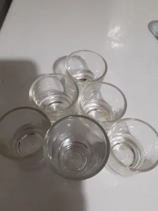 6 Vasos de chupito vidrio