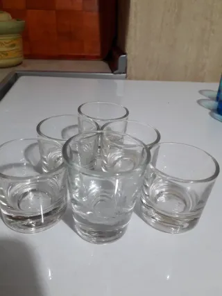 6 Vasos de chupito vidrio