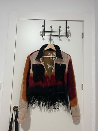 Chaqueta Lana Hecha a Mano Multicolor