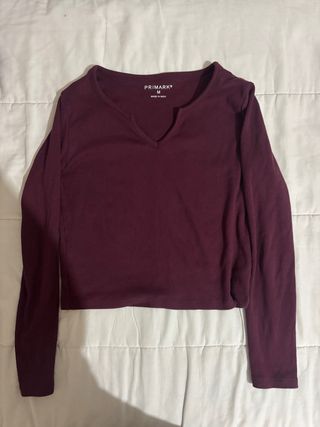 Camisa manga larga Primark morada talla M