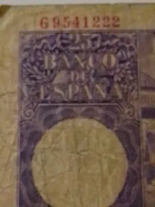 Billete 50 y 25 Pesetas El Banco de España