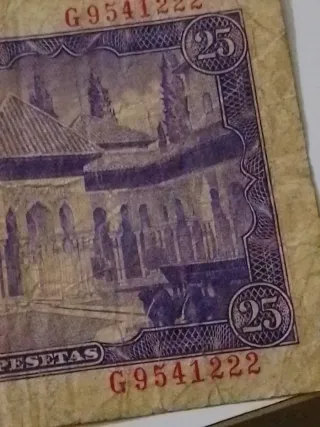 Billete 50 y 25 Pesetas El Banco de España