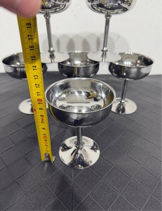 Set 6 Coppe Acciaio Inox 18/10