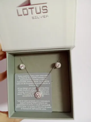 Conjunto Lotus Silver Plata 925